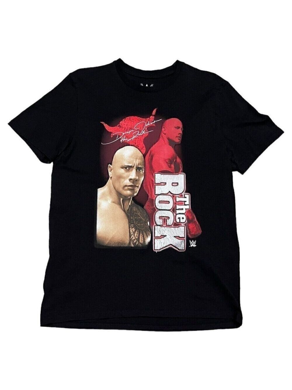 THE ROCK WWE Retro Modern WWF Wrestling Tee Shirt Mens Medium